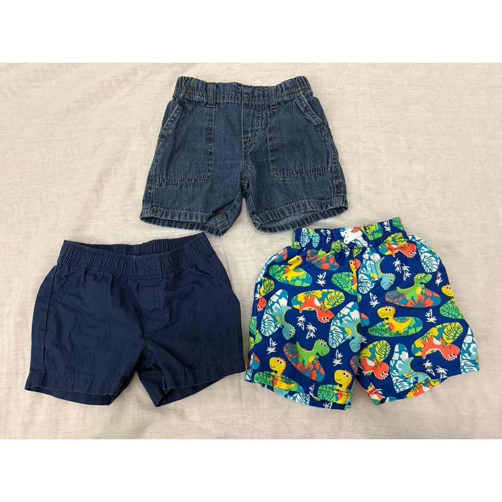 Lot of 3 Shorts Baby Boys Size 12 Months And 2T Carter's Circo Op Bathing‎ Suit